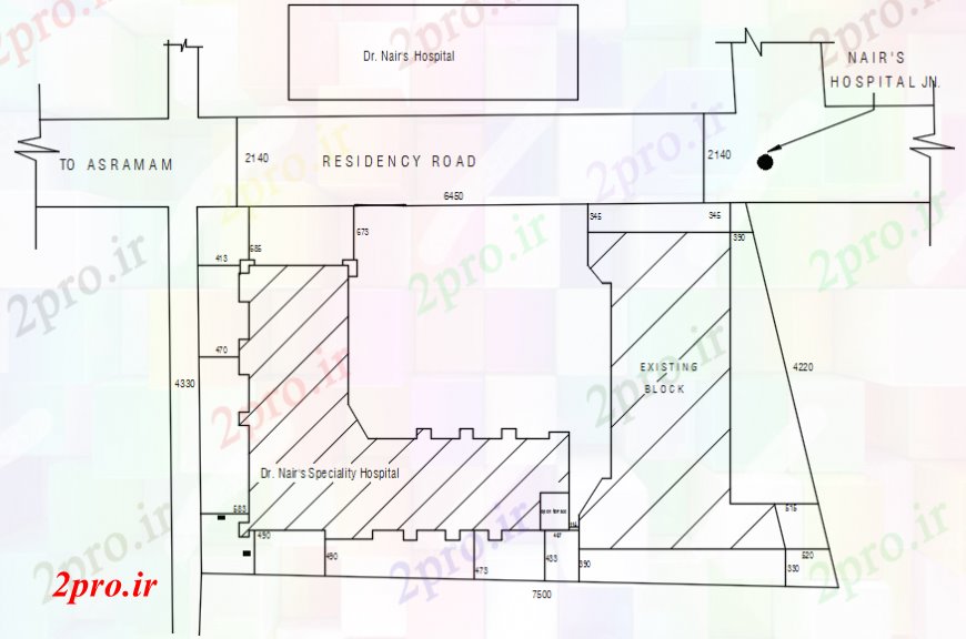 دانلود نقشه بیمارستان -  درمانگاه -  کلینیک طرحی سایت از بیمارستان پروژه   (کد99628)