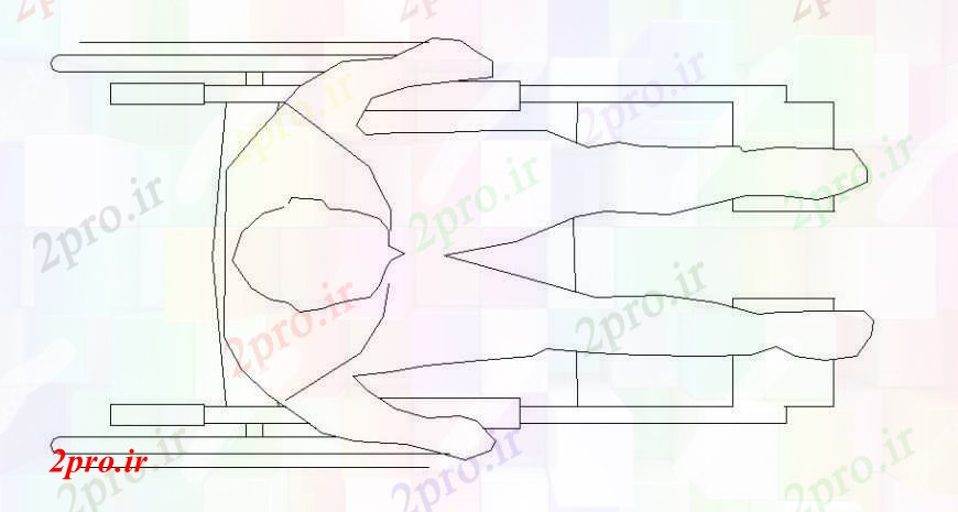 دانلود نقشه بلوک افراد مرد در صندلی چرخ بالای صفحه  بلوک نما طراحی جزئیات (کد99641)