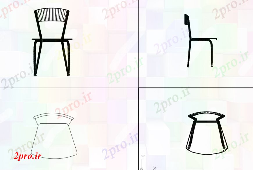دانلود نقشه میز و صندلی  د طراحی از صندلی های   خودرو (کد99671)