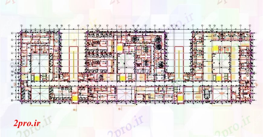دانلود نقشه بیمارستان -  درمانگاه -  کلینیک بیمارستان عمومی ساختمان برای اولین بار طرحی طبقه طرح (کد99821)