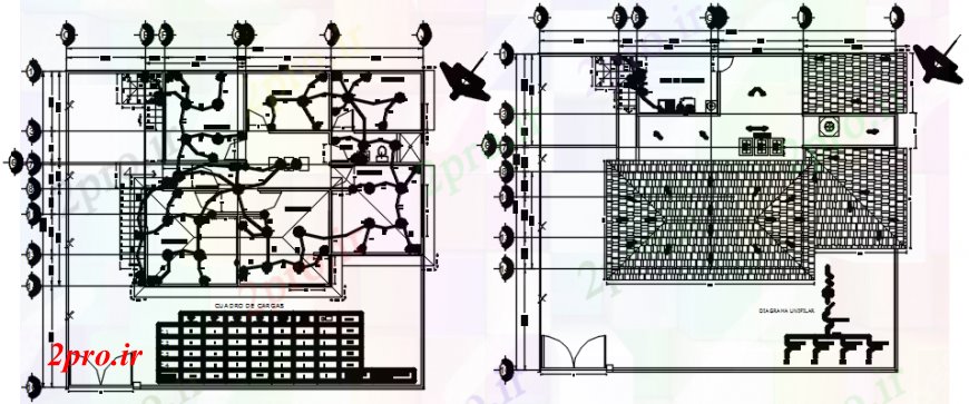 دانلود نقشه برق مسکونی طراحی الکتریک جزئیات (کد99922)