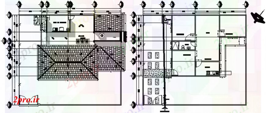 دانلود نقشه طراحی جزئیات ساختار بالا پروژه ساخت و ساز سقف با مشخصات بالا پر قرمز مایل به قهوهای (کد99933)