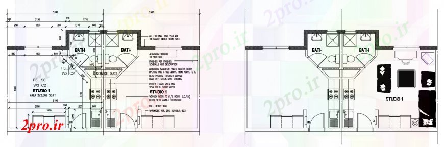 دانلود نقشه دو تخته   د طراحی از یک طرحی اتاق جزئیات اتاق آپارتمان     خودرو (کد99934)