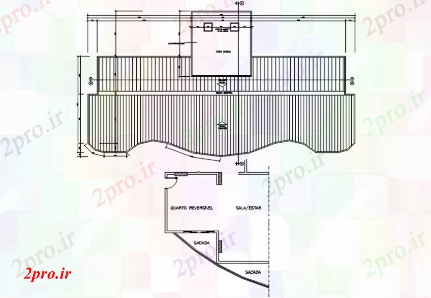 دانلود نقشه ساختمان اداری - تجاری - صنعتی سقف بالا مفهوم پروژه ساخت و ساز 20 در 35 متر (کد99943)
