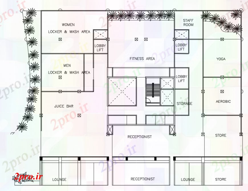 دانلود نقشه مسکونی  ، ویلایی ، آپارتمان  طراحی  دو بعدی  برج  اتوکد باشگاه (کد99968)