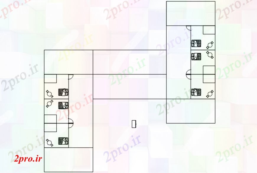 دانلود نقشه دانشگاه ، آموزشکده ، مدرسه ، هنرستان ، خوابگاه -  طراحی از خوابگاه پروژه  (کد99977)