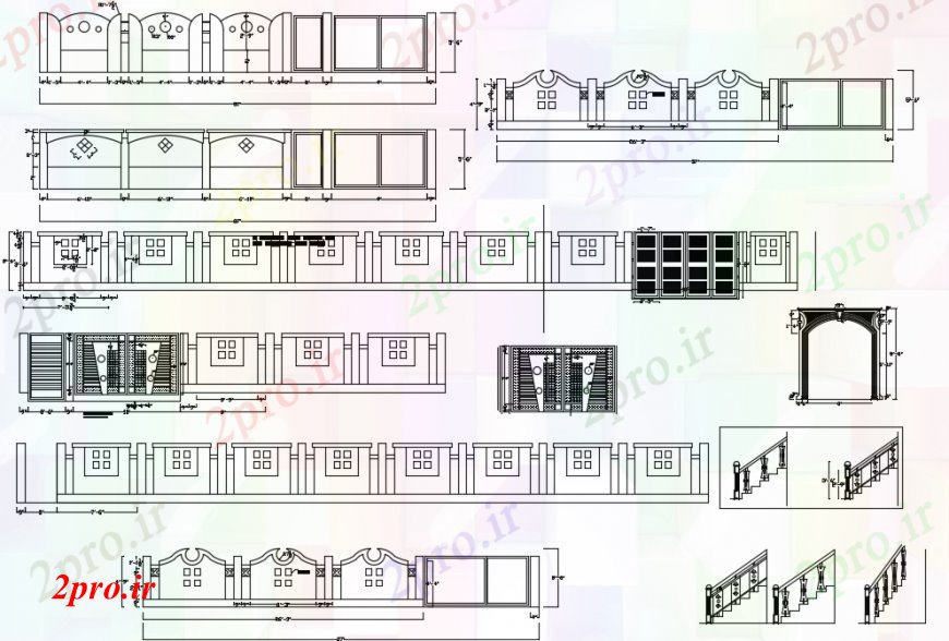 دانلود نقشه مسکونی  ، ویلایی ، آپارتمان   WALL به طرف   مرکب (کد99985)